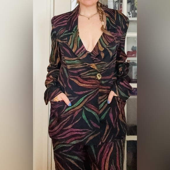 Farm Rio patterned suit womens size L - Picture 6 of 12